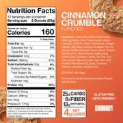 Legendary Foods Protein Donut Cinnamon Crumble nutrition panel