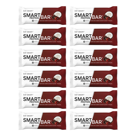 Smart Protein Bar 12-Pack Smart Bar - Dark Chocolate Cherry Coconut, 720g (12 Serves) - 12 pack