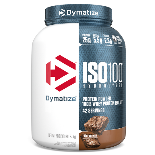 Dymatize ISO100 Fudge Brownie protein powder, 3lb, NZ Supps