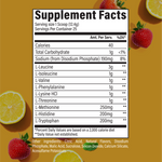 Raw Nutrition EAA Strawberry Lemonade nutrition panel
