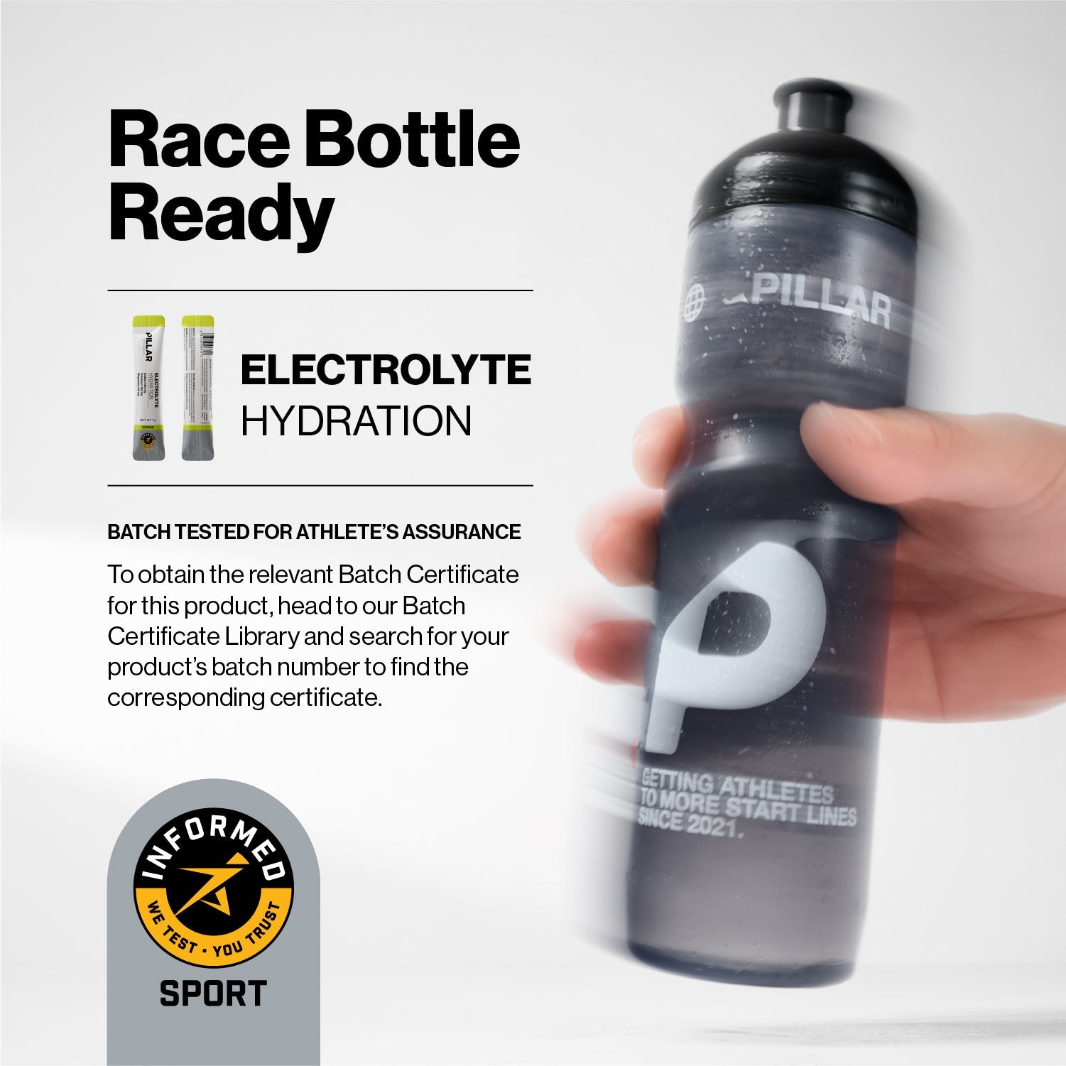 Pillar Performance Electrolyte Hydration Sticks, Citrus