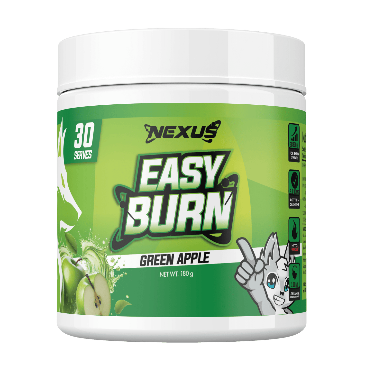 Nexus Easy Burn, Green Apple powder