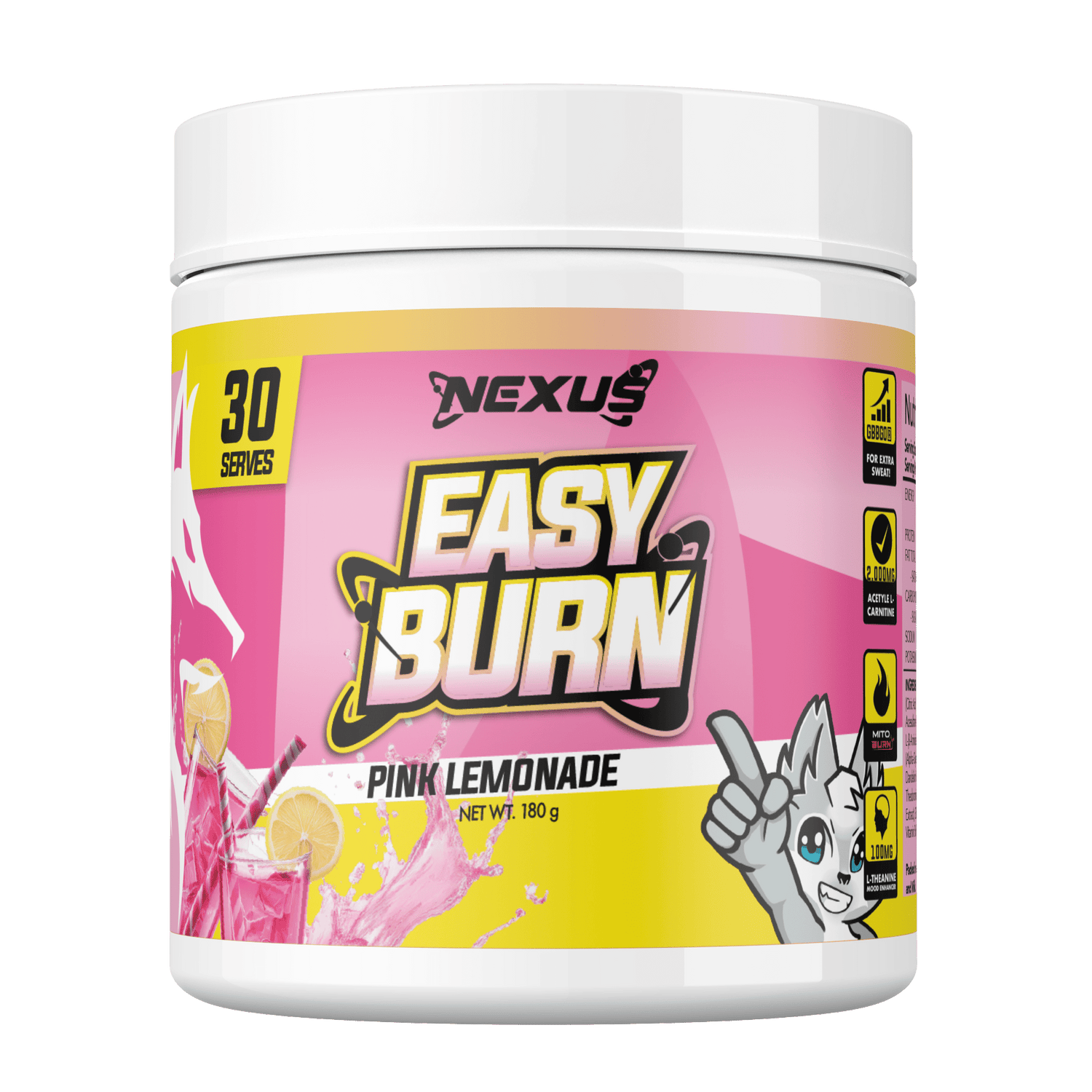 Nexus Easy Burn, Pink Lemonade powder