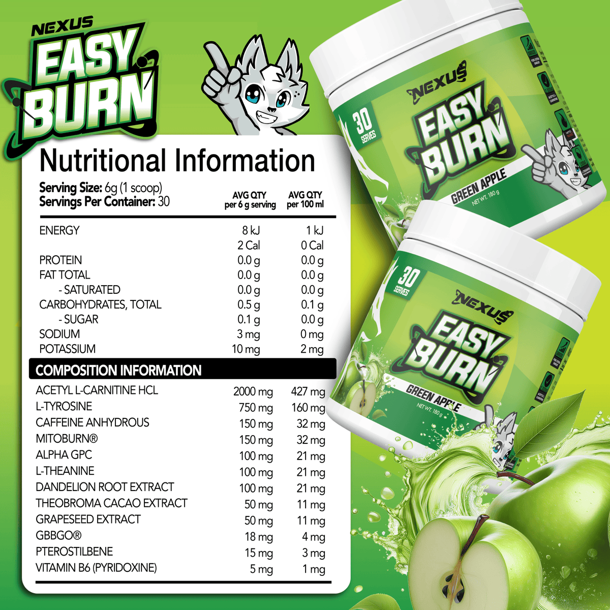 Nexus Easy Burn, Green Apple