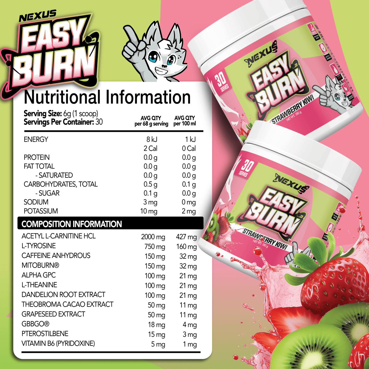 Nexus Easy Burn, Strawberry Kiwi
