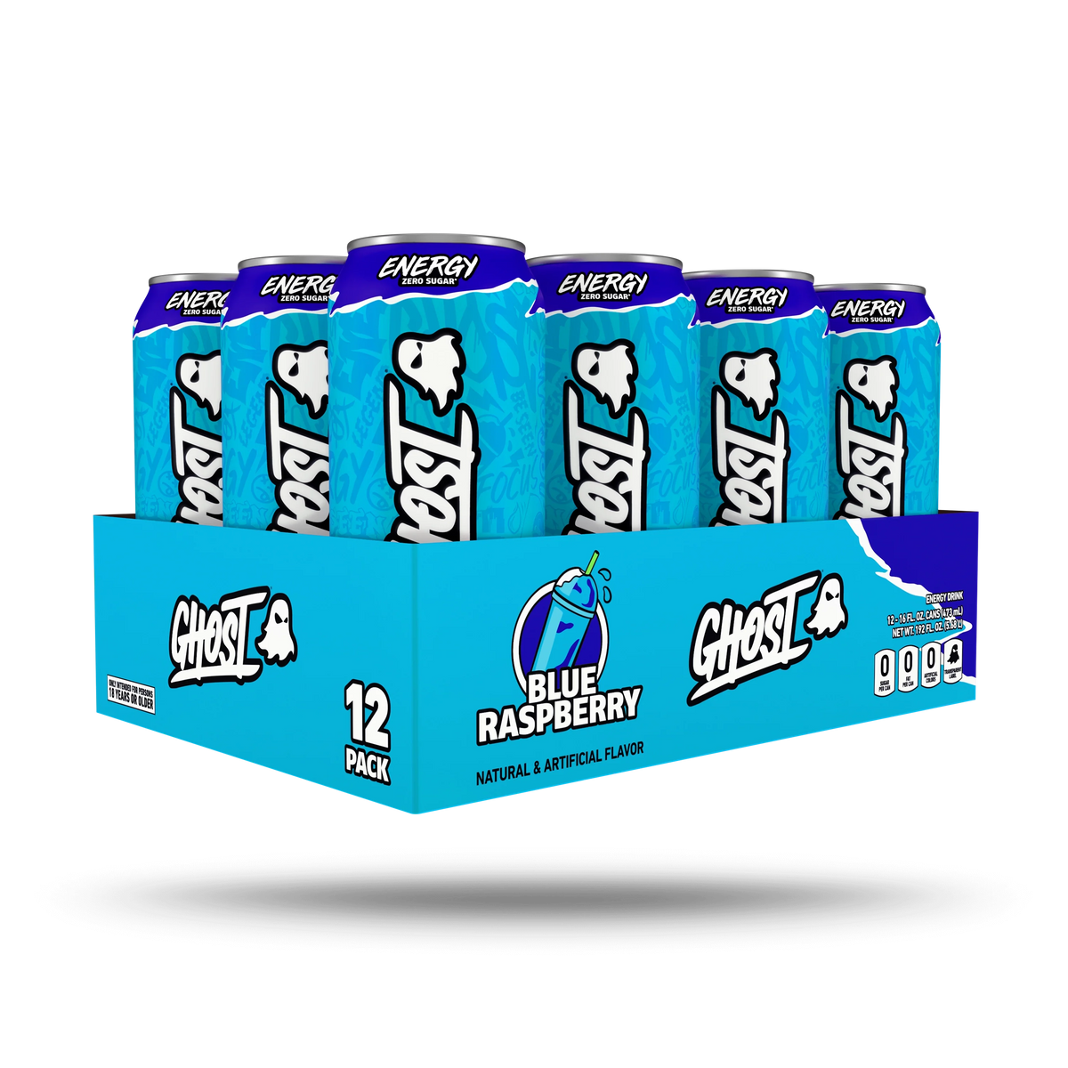 Ghost 12-Pack Energy RTD - Blue Raspberry, 500ml