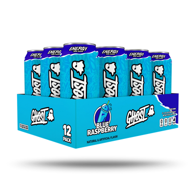 Ghost 12-Pack Energy RTD - Blue Raspberry, 500ml, NZ Supps