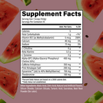 CBUM Essentials Charged Sour Watermelon supplement facts and nutrition panel