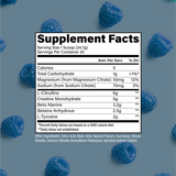 Raw Nutrition Essential Performance Blue Rathberry supplement facts and nutrition panel