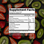 RAW Nutrition Essential Performance Strawberry Kiwi nutrition panel