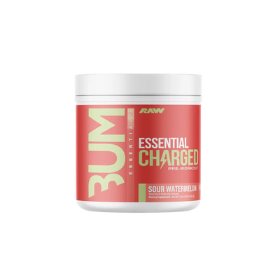 CBUM Essentials Charged pre-workout, Sour Watermelon powder, 480g, NZ Supps