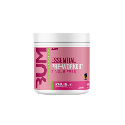 Raw Nutrition Essential Tingle Free Pre workout, Raspberry Lime powder, 315g, NZ Supps
