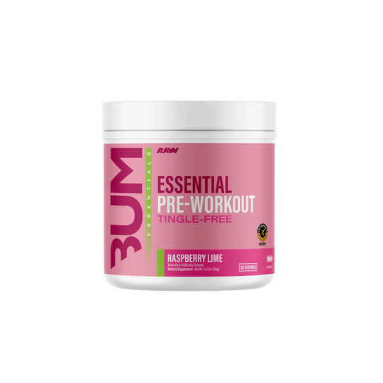 Raw Nutrition Essential Tingle Free Pre workout, Raspberry Lime powder