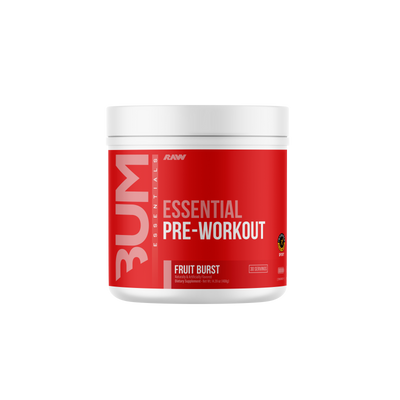 CBUM Essential pre-workout, Fruit Burst powder, 420g, NZ Supps