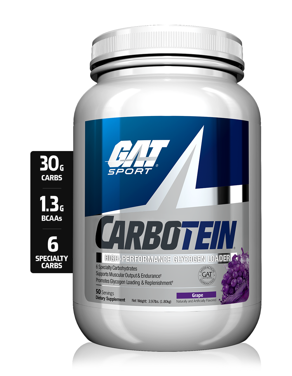 GAT Sport Carbotein Grape 50 Serves front