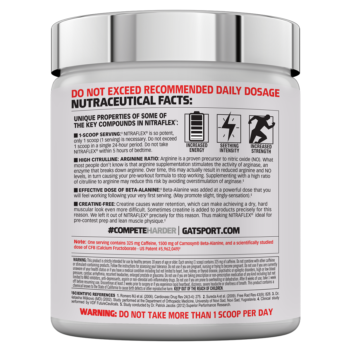 GAT Sport Nitraflex, Beach Blast — side of pack