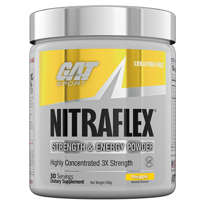 GAT Sport Nitraflex pre-workout, Pineapple powder, 309g, NZ Supps