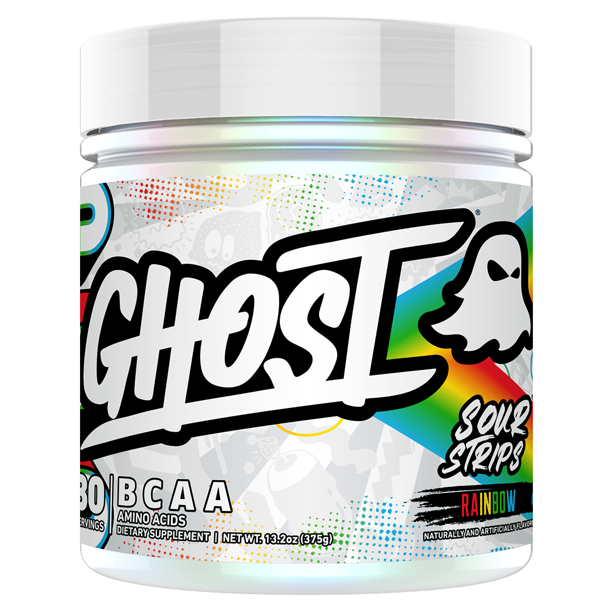 Ghost BCAA V2, Sour Strip Rainbow Candy