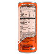 Ghost Energy RTD Peach supplement facts and nutrition panel