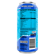 Ghost Energy RTD Blue Raspberry supplement facts and nutrition panel