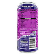 Ghost Energy RTD Grape supplement facts and nutrition panel