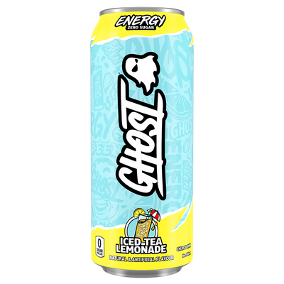 Ghost Energy RTD, Ice Tea Lemonade ready-to-drink, 500ml, NZ Supps