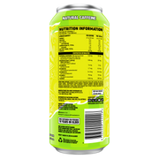Ghost Energy RTD Lemon Lime supplement facts and nutrition panel