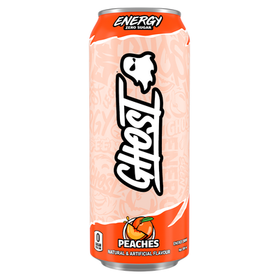 Ghost Energy RTD, Peaches, 500ml, NZ Supps