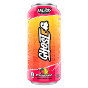 Ghost Energy RTD, Strawbango — front of pack