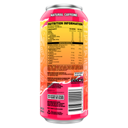 Ghost Energy RTD Strawbango supplement facts and nutrition panel