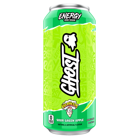 Ghost Energy RTD, Warheads Sour Green Apple New