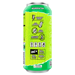 Ghost Energy RTD, Warheads Sour Green Apple New — side of pack