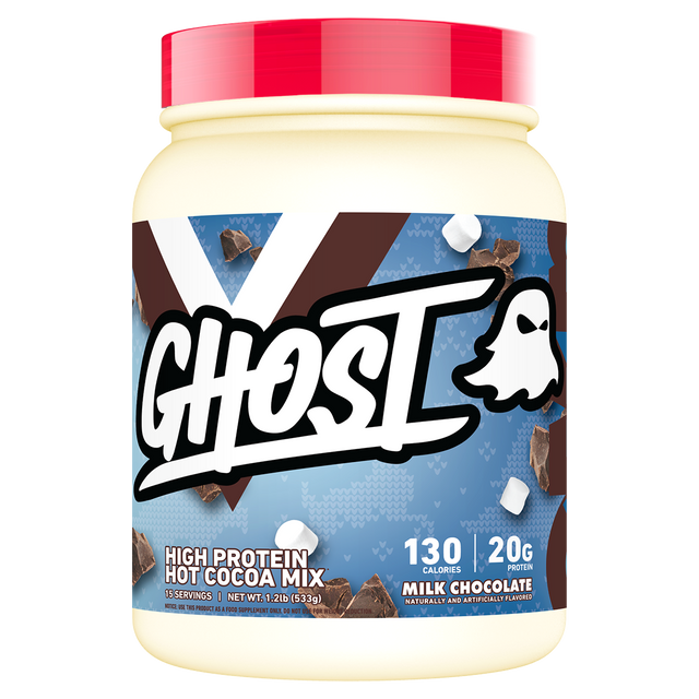 Ghost Hot Cocoa Mix whey protein powder, 533g, NZ Supps