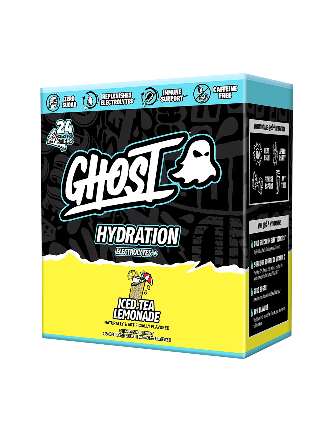 Ghost Hydration Sticks Ice Tea Lemonade box front