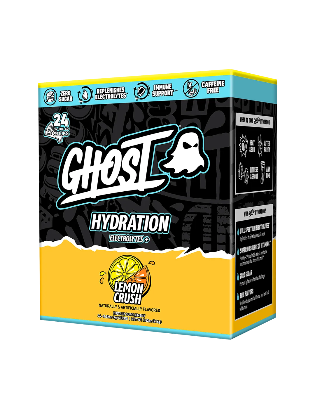 Ghost Hydration Sticks Lemon Crush box front