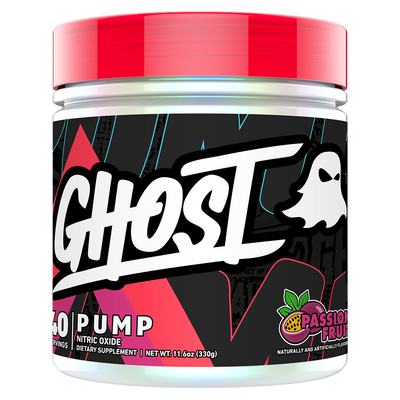 Ghost Pump V2 stim free pre-workout, Passion Fruit New powder, 330g, NZ Supps