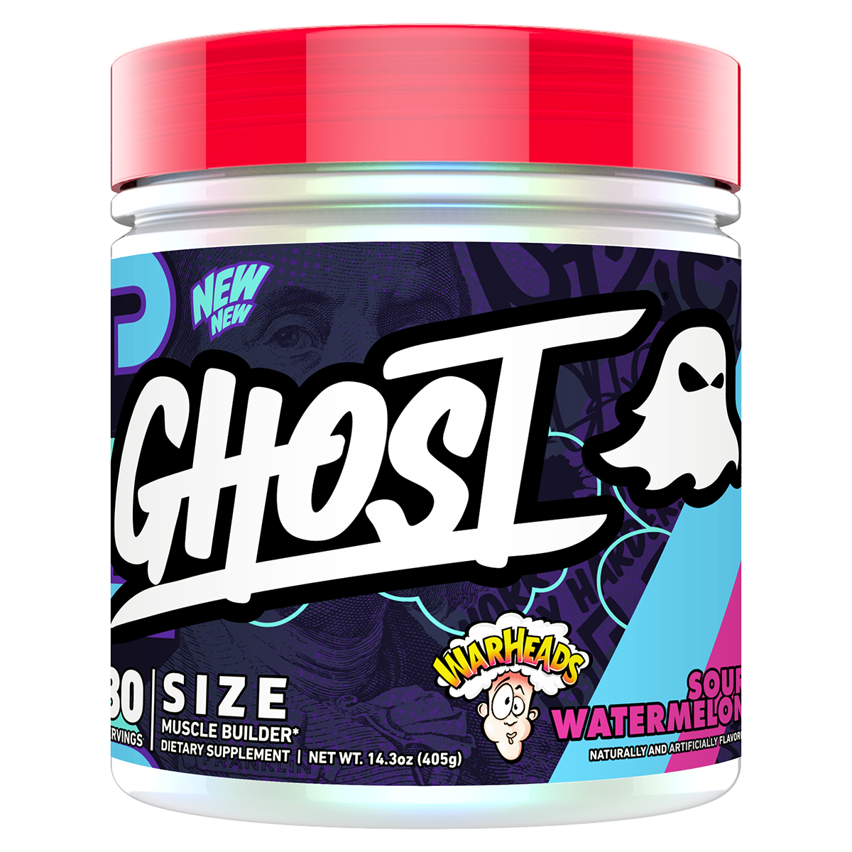 Ghost Size V3, Warheads Sour Watermelon powder