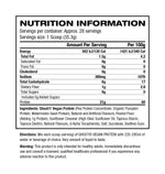Ghost Vegan Protein Peanut Butter Cereal Milk supplement facts and nutrition panel