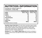 Ghost Vegan Protein Choc Cereal Milk supplement facts and nutrition panel