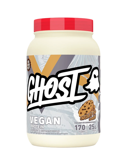Ghost Vegan Protein Choc Chip Cookies tub front