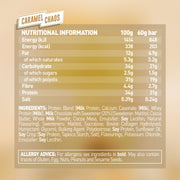 Grenade 12-Box Protein Bar Caramel Chaos nutrition panel