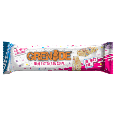 Grenade Protein Bar, Birthday Cake, NZ Supps