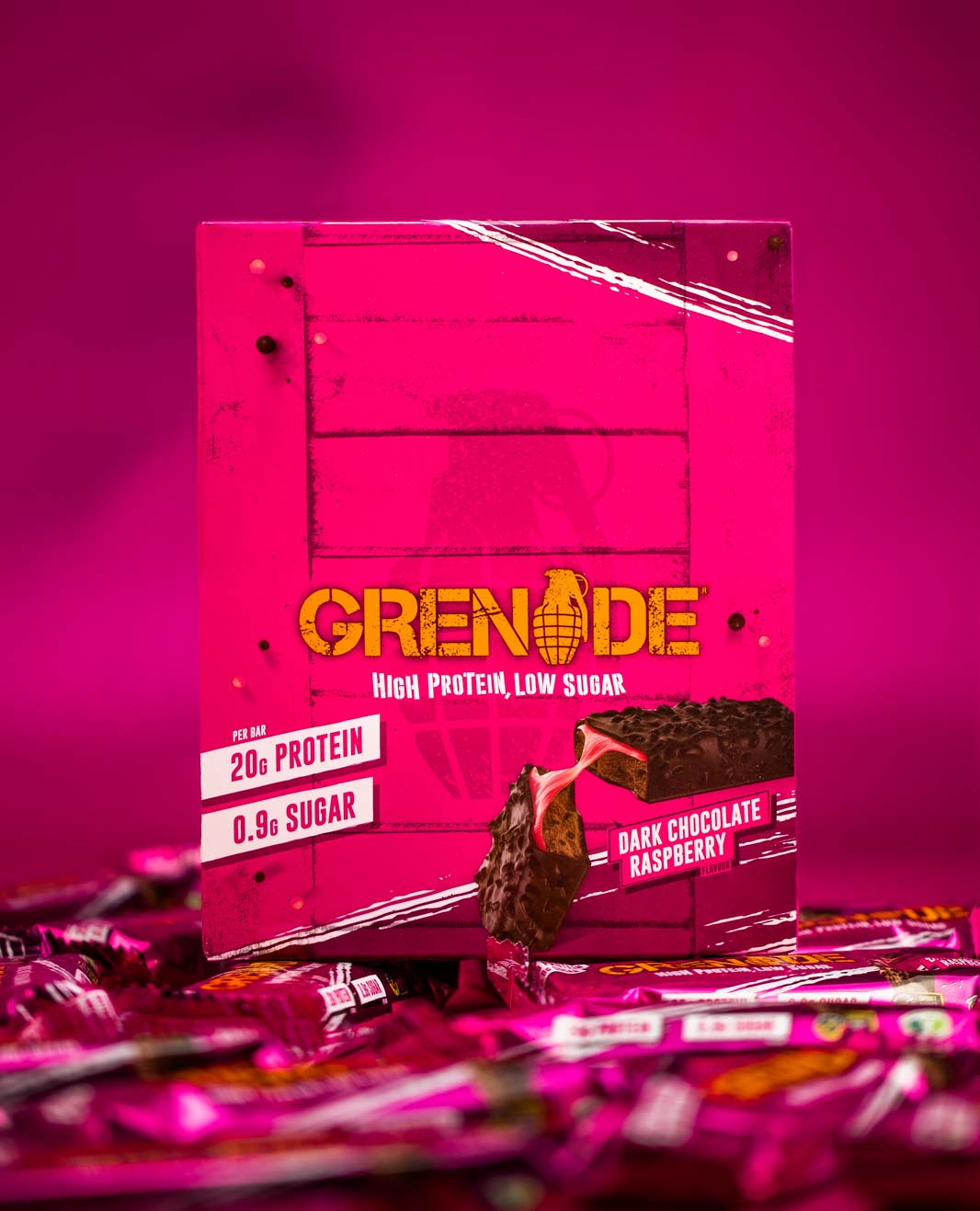 Grenade Protein Bar, Dark Choc Raspberry