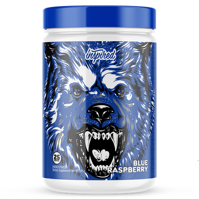 Inspired DVST8 BBD pre-workout, Blue Razz powder, 385g, NZ Supps