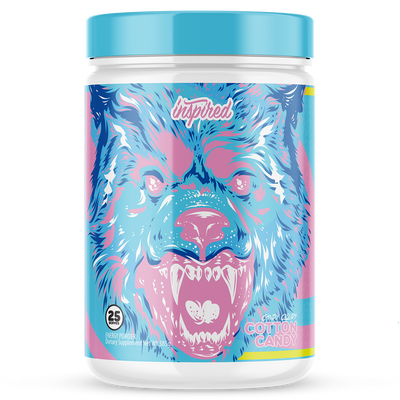 Inspired DVST8 BBD pre-workout, Cotton Candy, 385g, NZ Supps