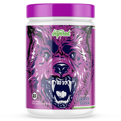 Inspired DVST8 BBD pre-workout, Grape Soda powder, 385g, NZ Supps