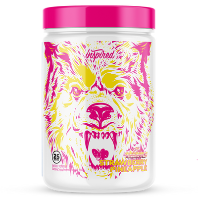 Inspired DVST8 BBD pre-workout, Pineapple Strawberry powder, 385g, NZ Supps