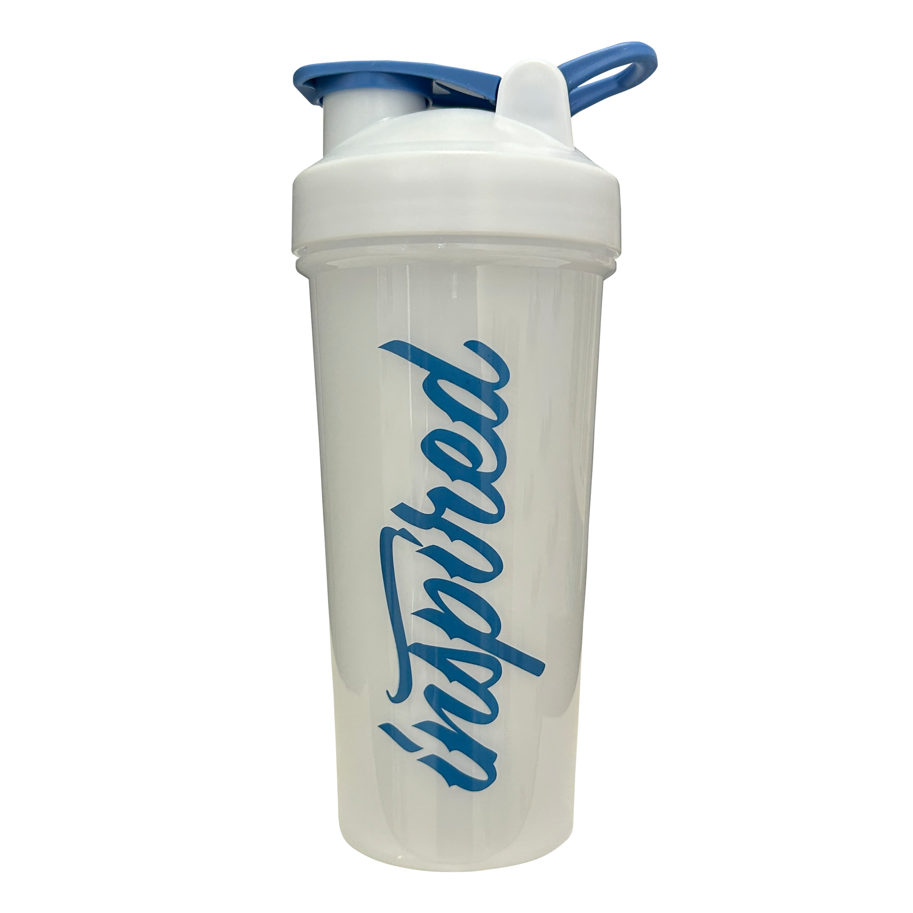 Inspired Blue Logo Shaker, White