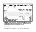 Inspired Protein Water Peach Mango supplement facts and nutrition panel