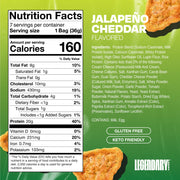 Legendary Foods 7-Pack Protein Pop Chips Jalapeno Cheddar nutrition panel